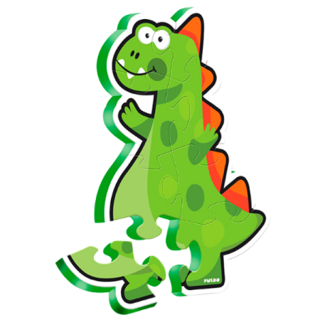 Jucarii Educative - PUZZLE DIN SPUMA EVA, MAXI CU 10 PIESE, VERDE, PUEDO