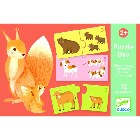 Puzzle duo asociere mama-pui, Djeco [3]