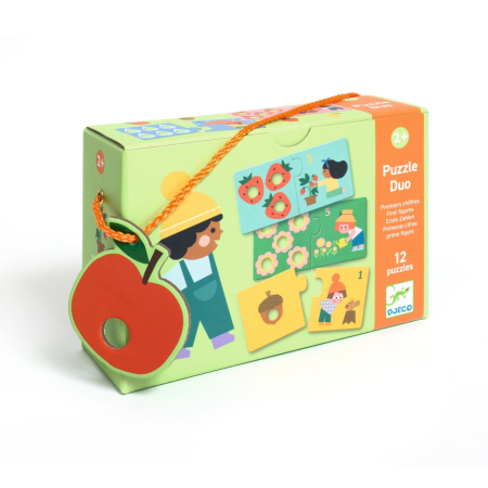 Varsta - Puzzle duo tactil Primele numere, Djeco