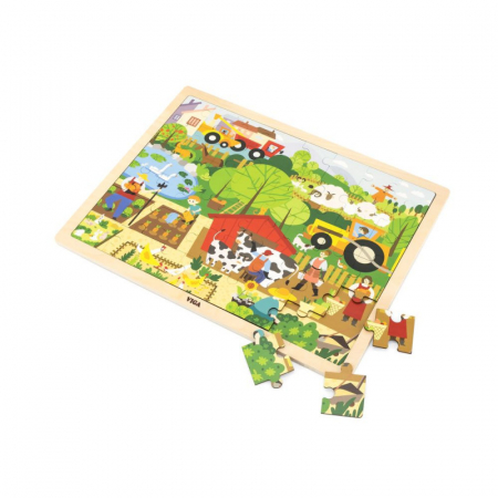 Jucarii Educative - Puzzle Ferma, 48 de piese, Viga