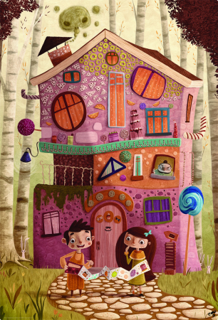 Puzzle Gigant Lumea Povestilor - Hensel si Gretel [1]