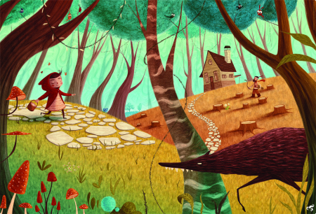 Puzzle Gigant Lumea Povestilor - Scufita Rosie [1]
