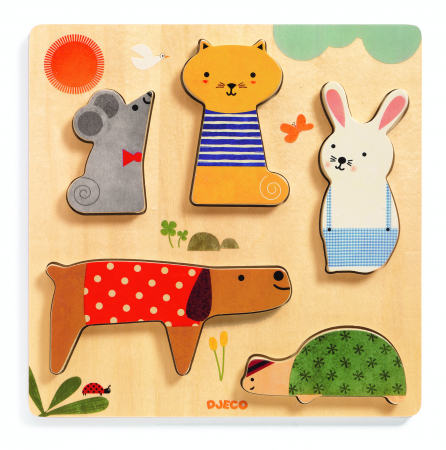 Jucarii Educative - Puzzle lemn animale de companie