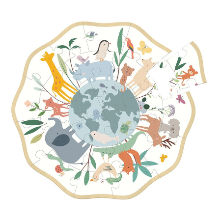 Puzzle lemn - In jurul lumii - Sarah Betz - Vilac [1]