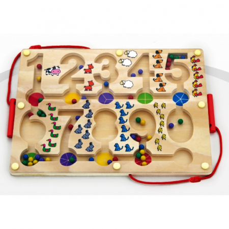Jucarii Educative - Puzzle magnetic cu bile in labirint