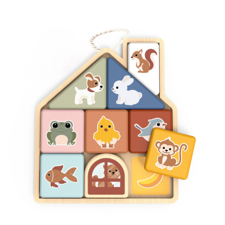 Puzzle magnetic din lemn Casuta, Speedy Monkey [1]