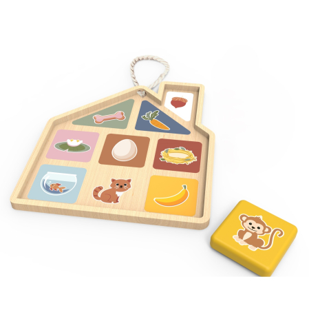 Puzzle magnetic din lemn Casuta, Speedy Monkey [2]