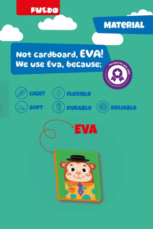 PUZZLE MAGNETIC DIN SPUMA EVA CU FEȚE, PUEDO [4]