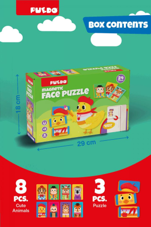 PUZZLE MAGNETIC DIN SPUMA EVA CU FEȚE, PUEDO [5]