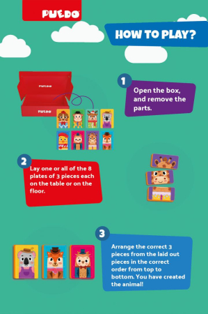 PUZZLE MAGNETIC DIN SPUMA EVA CU FEȚE, PUEDO [3]