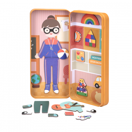 Puzzle magnetic in cutie metalica, joc de potrivire si asociere - Educatoare [4]