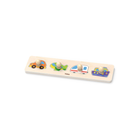Puzzle - Puzzle Montessori cu maner, Transport, Viga