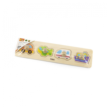 Puzzle Montessori cu maner, Transport, Viga [1]
