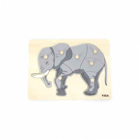 Puzzle Montessori, Elefant, Viga [3]