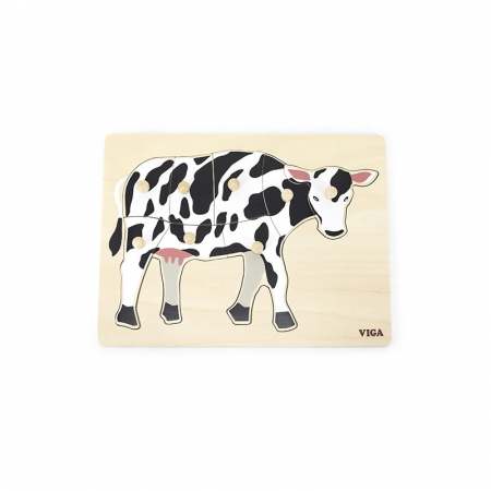 Puzzle Montessori, Vaca, Viga [3]