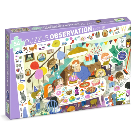 Puzzle - Puzzle Observație Petrecerea, Djeco