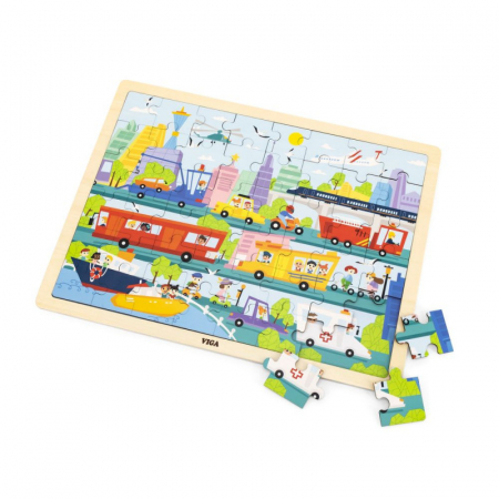 Jucarii Educative - Puzzle Oras, 48 de piese, Viga