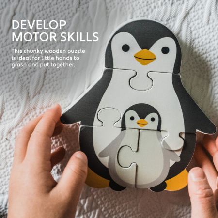 Puzzle Pinguin din lemn, Orange Tree Toys [1]