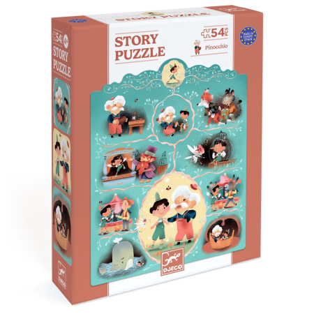 Puzzle - Puzzle poveste Pinocchio, Djeco