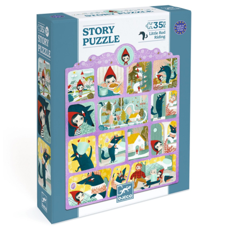 Puzzle - Puzzle poveste Scufita Rosie, Djeco