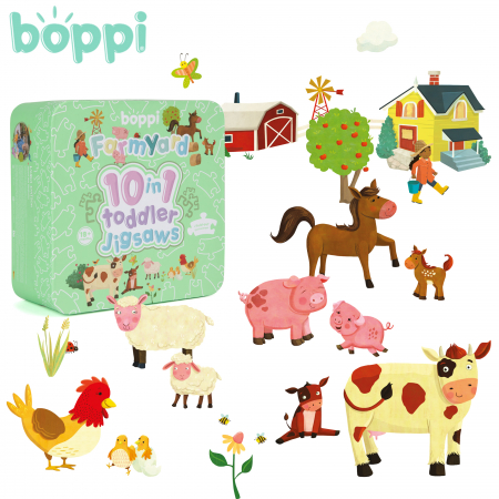 Puzzle progresiv Toddler 10 in 1, Boppi - Ferma [7]