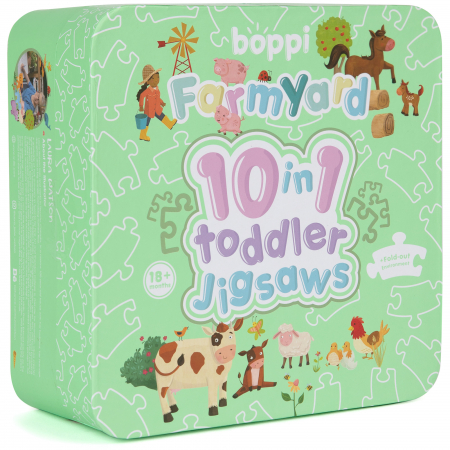 Puzzle progresiv Toddler 10 in 1, Boppi - Ferma [2]