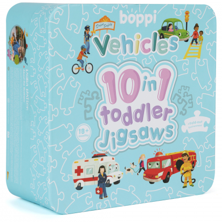 Puzzle progresiv Toddler 10 in 1, Boppi - Vehicule [8]