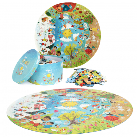 Puzzle rotund, 150 piese, Boppi - Anotimpuri [1]