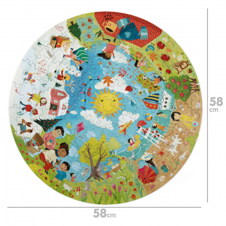 Puzzle rotund, 150 piese, Boppi - Anotimpuri [2]