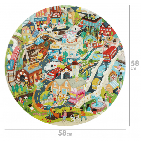 Puzzle rotund, 150 piese, Boppi - Orasul [3]