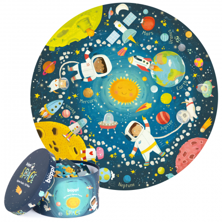 Jocuri educative - Puzzle rotund, 150 piese, Boppi - Spatiu