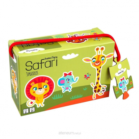 Jucarii Educative - Puzzle Safari , 27 piese - 3 puzzleuri
