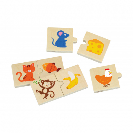Jucarii Educative - Puzzle sortator - Animale si hrana, Viga