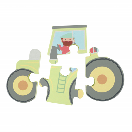 Puzzle tractor din lemn, Orange Tree Toys [1]