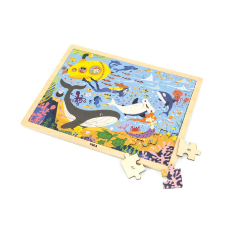 Puzzle - Puzzle Viata marina, 48 de piese, Viga