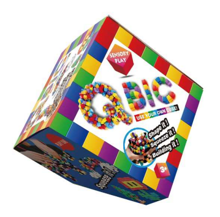 Noutati - Q-Bic - cuburi din spuma pentru constructii senzoriale, 15 g