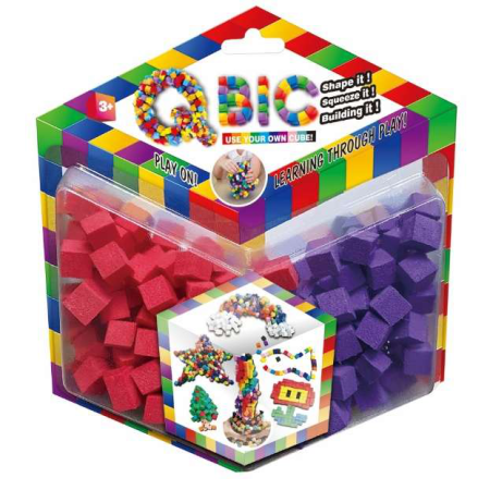 Noutati - Q-Bic - cuburi din spuma pentru constructii senzoriale, ambalaj hexagonal