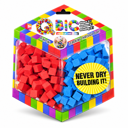Q-Bic - cuburi din spuma pentru constructii senzoriale, 2 culori, ambalaj hexagonal [3]
