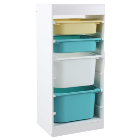 Raft depozitare cu 4 cosuri colorate, U-Grow [1]