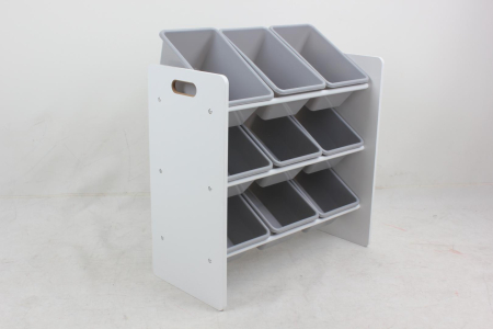 Raft depozitare cu 9 cosuri colorate gri, U-Grow [1]