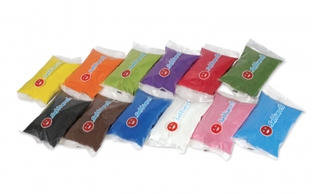 Jocuri educative - Rezerva Maxi particule de marmura Sabbiarelli - 12 culori , 350 gr