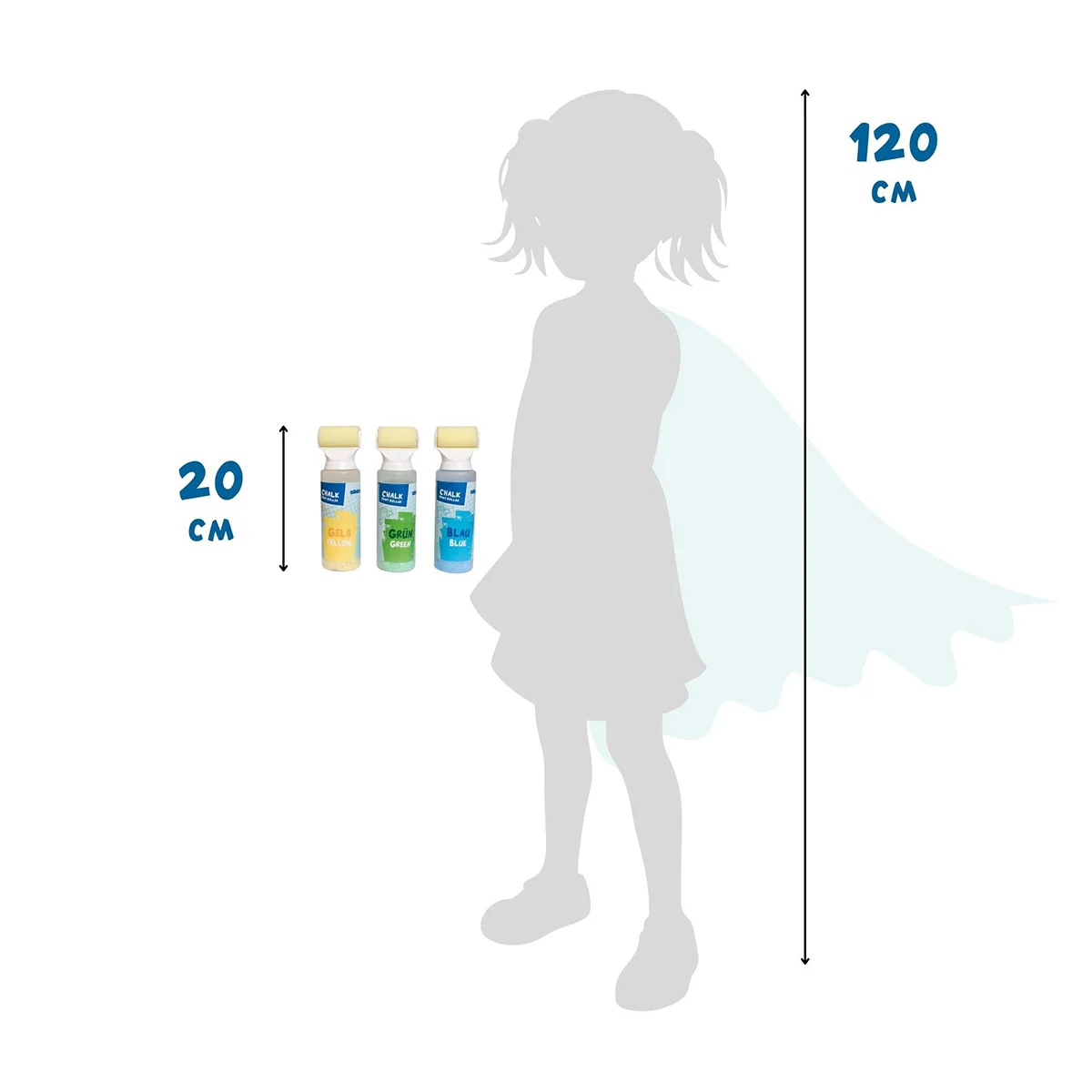 Role cu cretă lichidă pentru asfalt, set 3 buc., Allldoro [5]