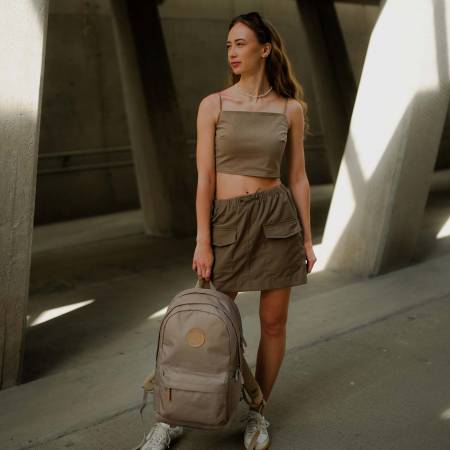 Rechizite scolare - Rucsac, ghiozdan ergonomic, City, Beige