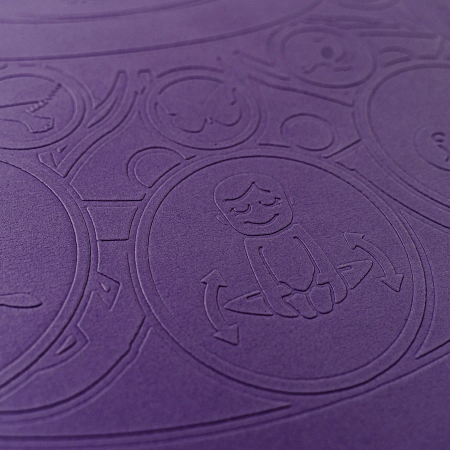 Saltea Yoga pentru copii, ecologica - Cloud, mov [4]
