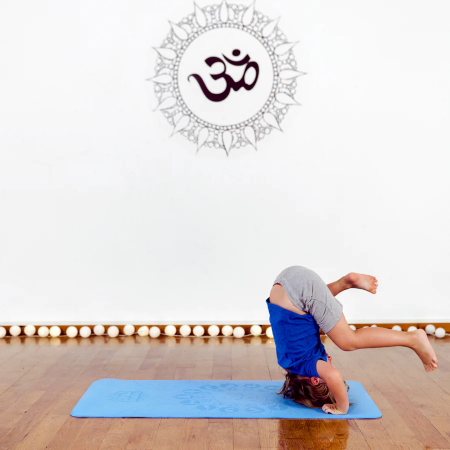 Saltea Yoga pentru copii, ecologica - Wave, albastra [1]