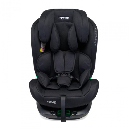 Carucioare & articole transport - Scaun auto U-Grow Secure+ 40-150 cm, 360 grade ,  4 pozitii de ajustare pe spate , 10 pozitii de ajustare a tetierei pe inaltime, negru,  U-Grow