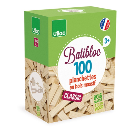 Set 100 de piese lemn - Batibloc - Vilac [1]