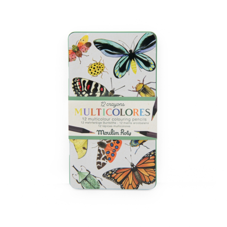 Set 12 creioane colorate multicolore, Moulin Roty [1]