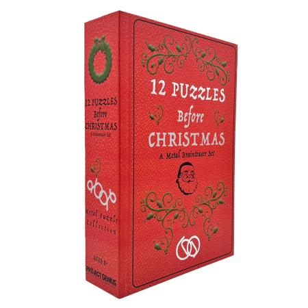 Varsta - Set 12 jocuri logice IQ din metal de Craciun - 12 Puzzles Before Christmas