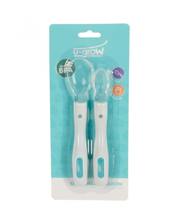 Mama si copilul - Set 2 lingurite silicon U-Grow U1154-SPN